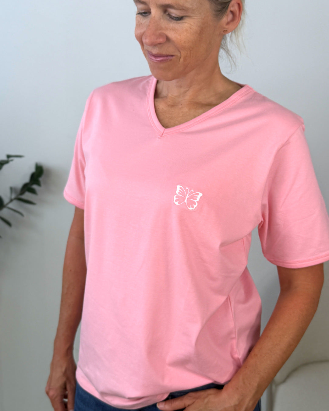 Herzlein® T-Shirt "Butterfly" in Coral