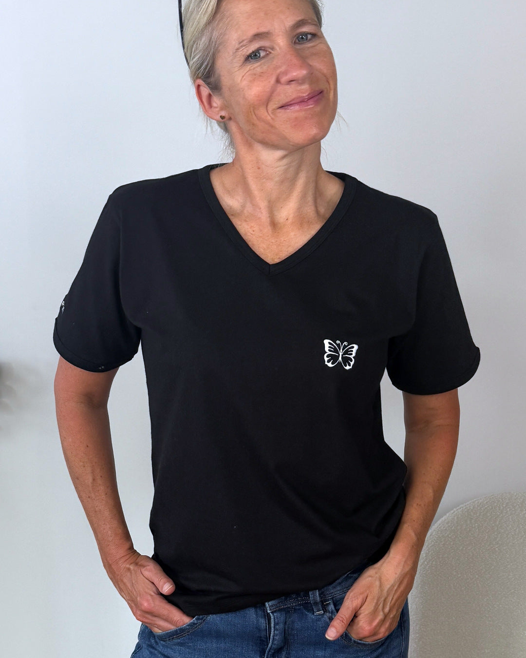 Herzlein® T-Shirt "Butterfly" in Schwarz