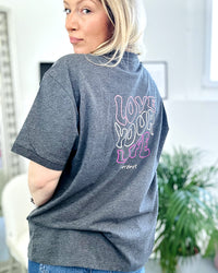 Herzlein® T-Shirt "Love your Life" in Dunkelgrau
