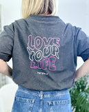 Herzlein® T-Shirt "Love your Life" in Dunkelgrau