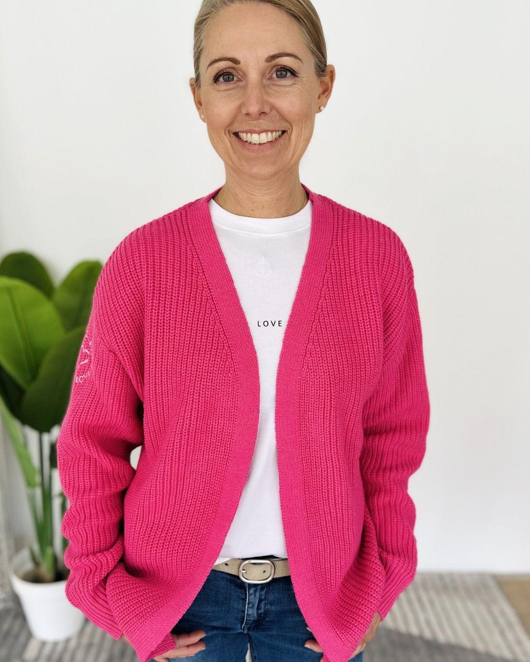 Herzlein® Cardigan Kurz in Pink