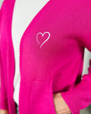 Herzlein® Cardigan "Vanessa" in Fuschia
