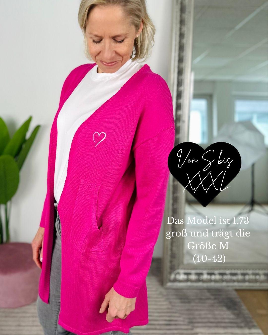 Herzlein® Cardigan "Vanessa" in Fuschia