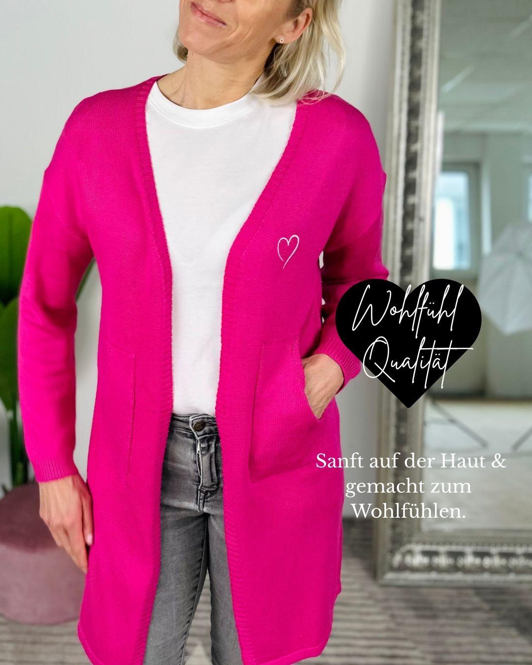 Herzlein® Cardigan "Vanessa" in Fuschia