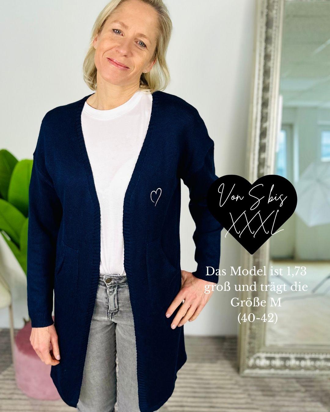 Herzlein® Cardigan "Vanessa" in Navy Blau