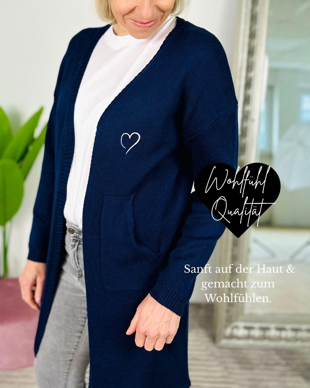Herzlein® Cardigan "Vanessa" in Navy Blau