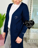 Herzlein® Cardigan "Vanessa" in Navy Blau