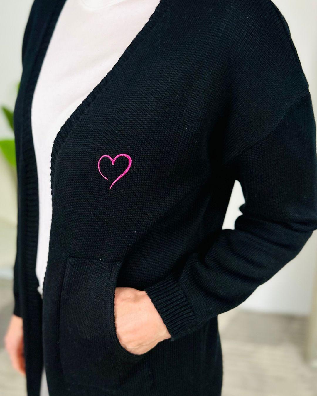 Herzlein® Cardigan "Vanessa" in Schwarz