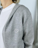 Herzlein® Cardigan in Hellgrau