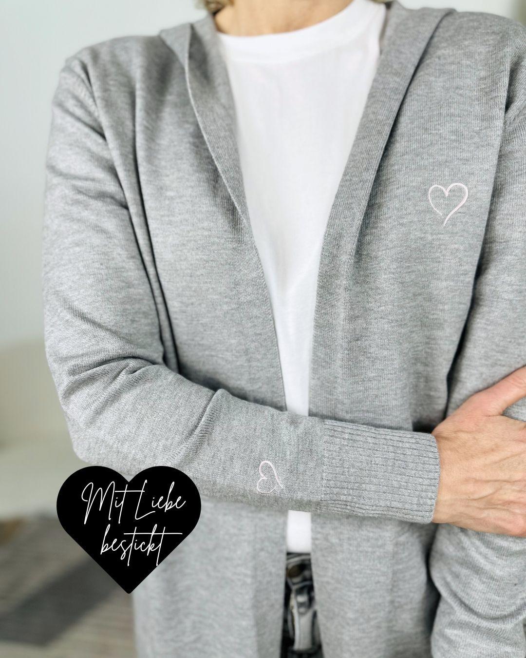 Herzlein® Cardigan in Hellgrau