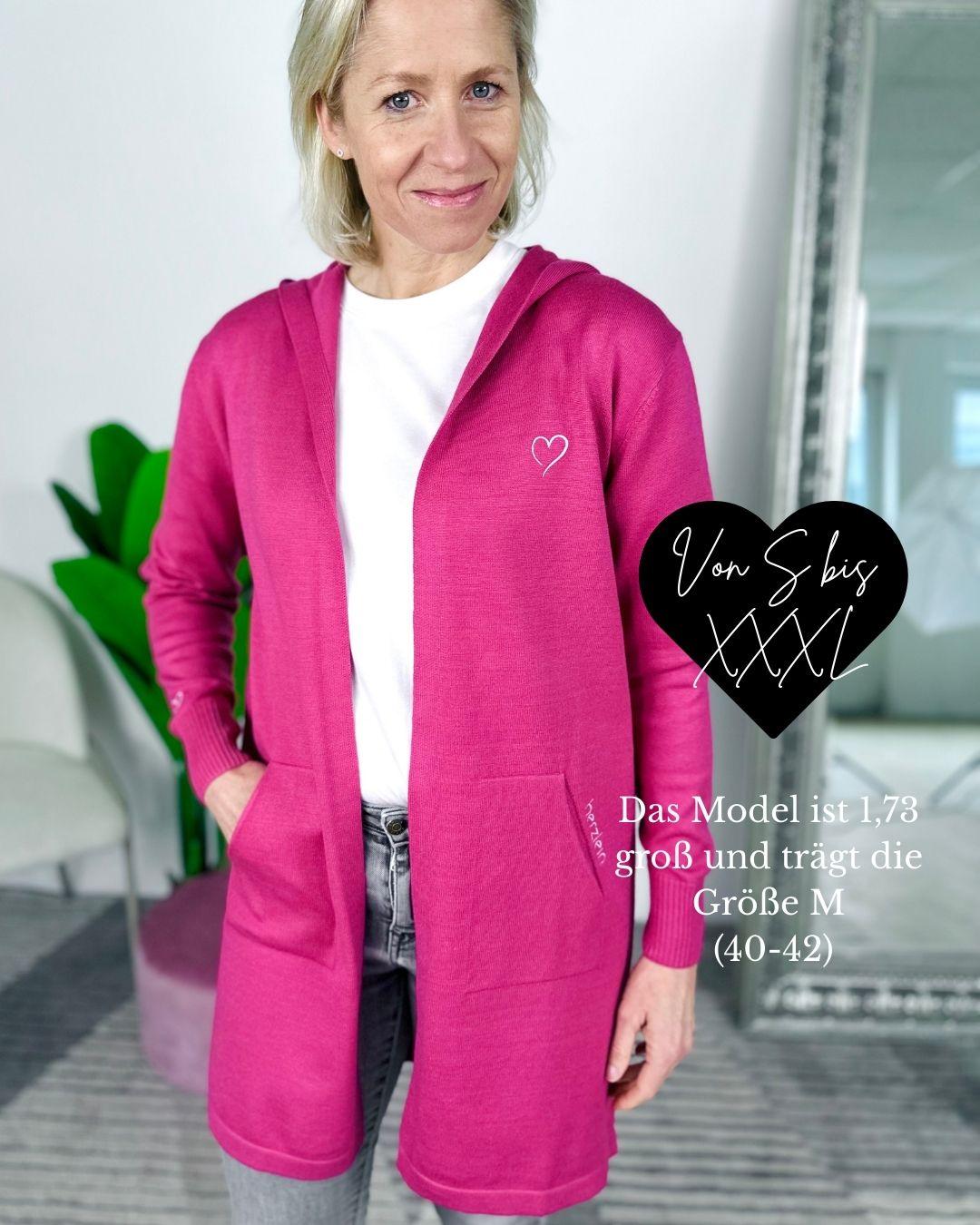 Herzlein® Cardigan in Himbeere