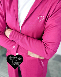 Herzlein® Cardigan in Himbeere