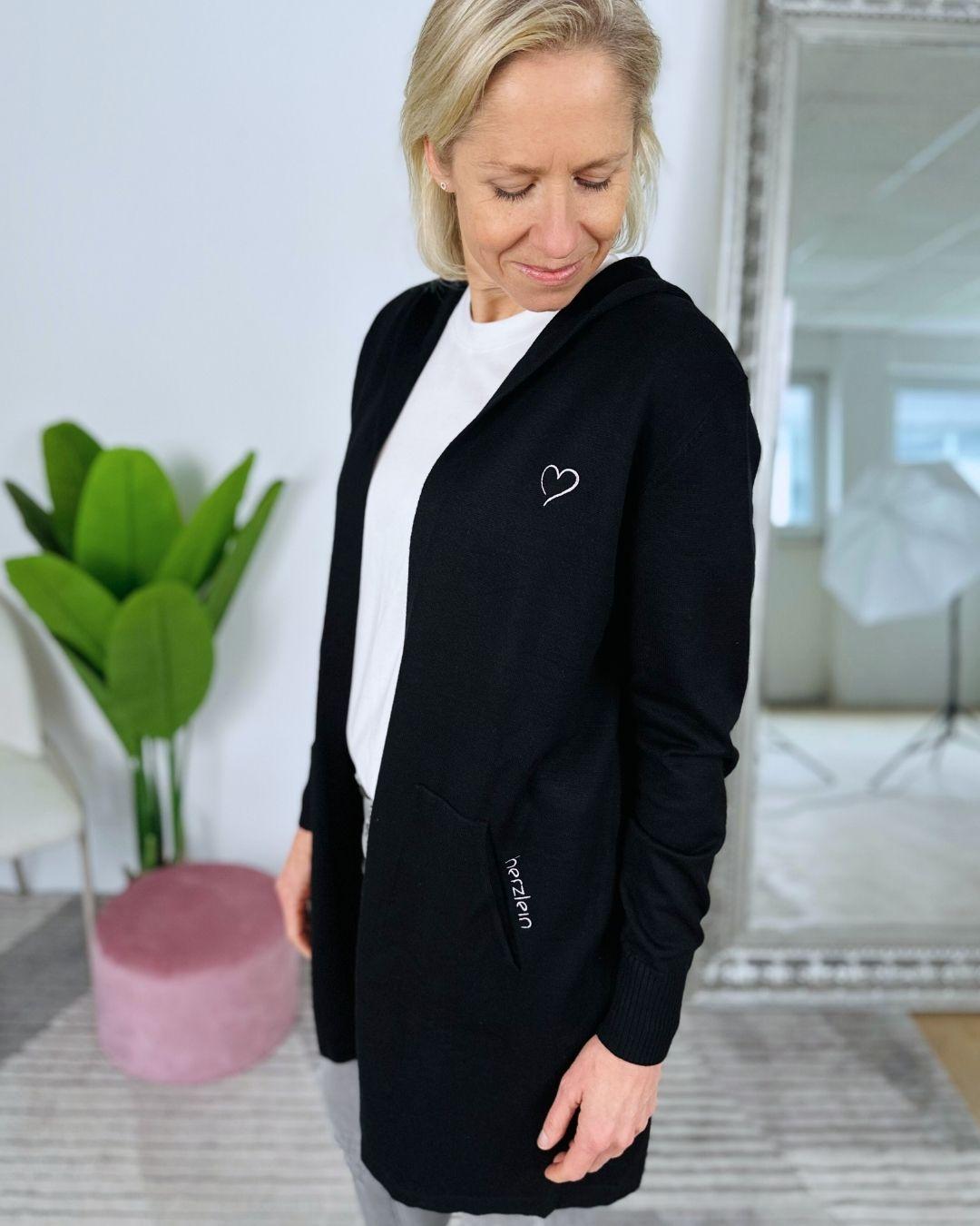 Herzlein® Cardigan in Schwarz