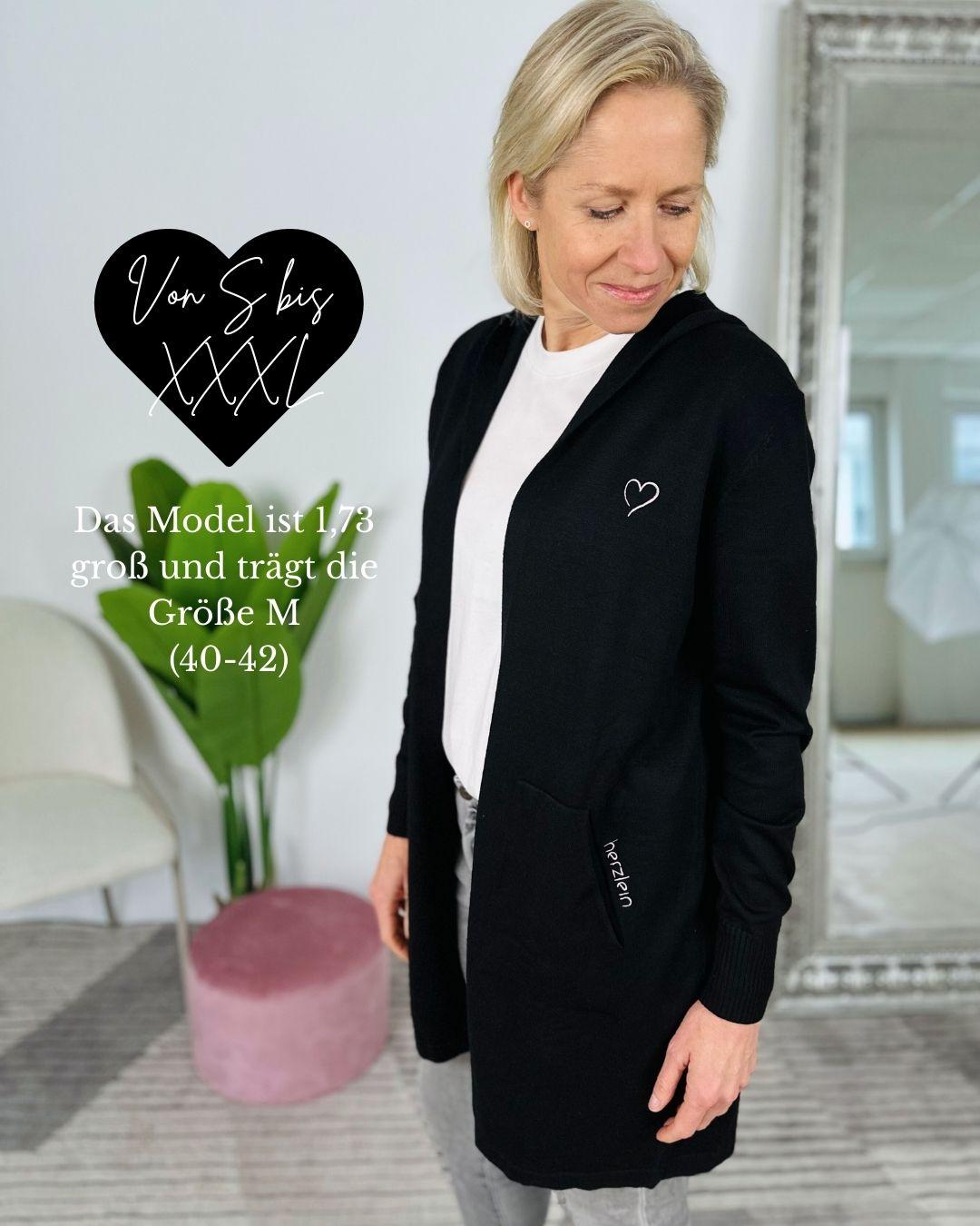 Herzlein® Cardigan in Schwarz