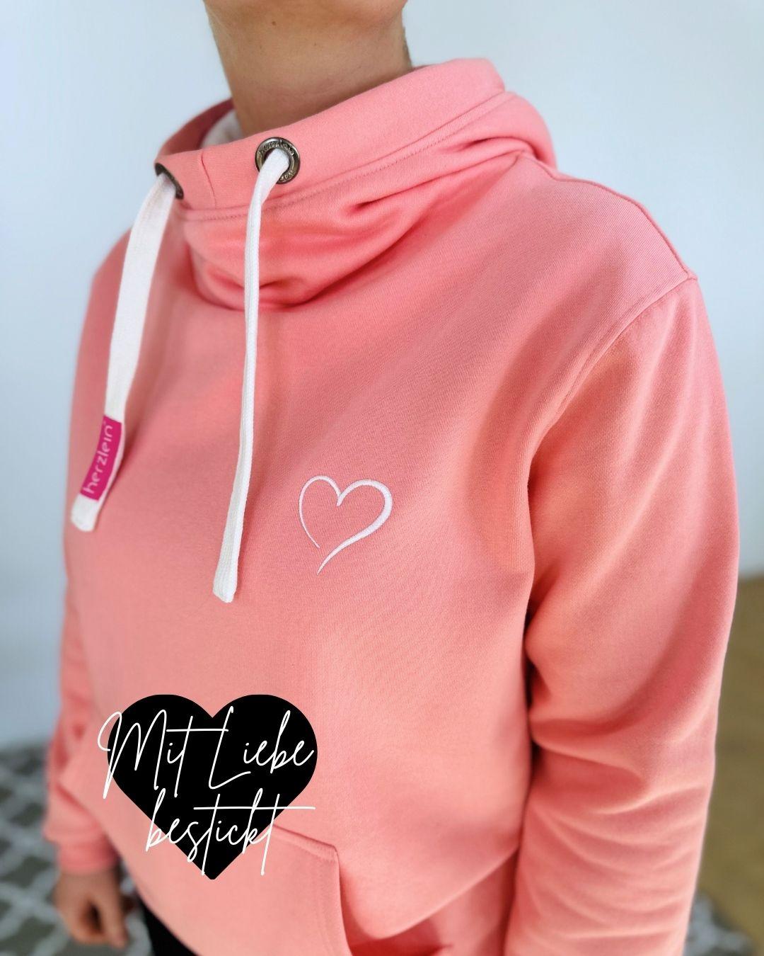  Herzlein® Cosy Hoodie "Herzchen" in Coral