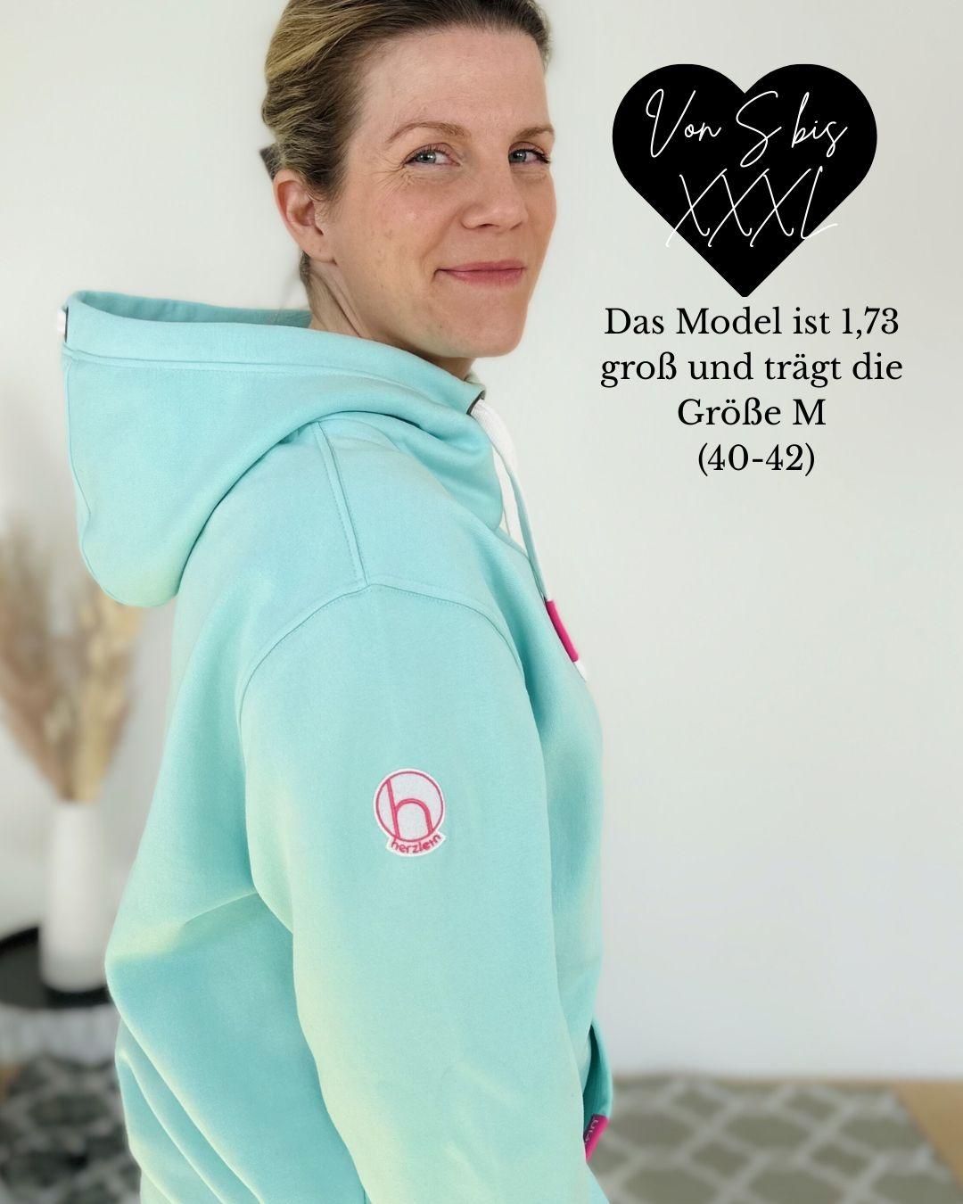 Herzlein® Cosy Hoodie "Herzchen" in Mint