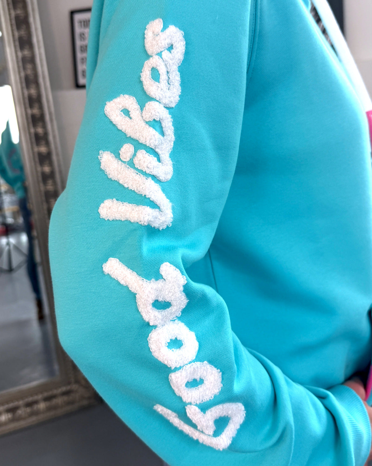 Herzlein® Hoodie "Good Vibes" in Türkis