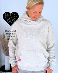 Herzlein® Hoodie "Kaffeeliebe" in Grau meliert