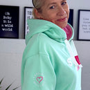 Herzlein® Hoodie "Strandliebe" in Mint