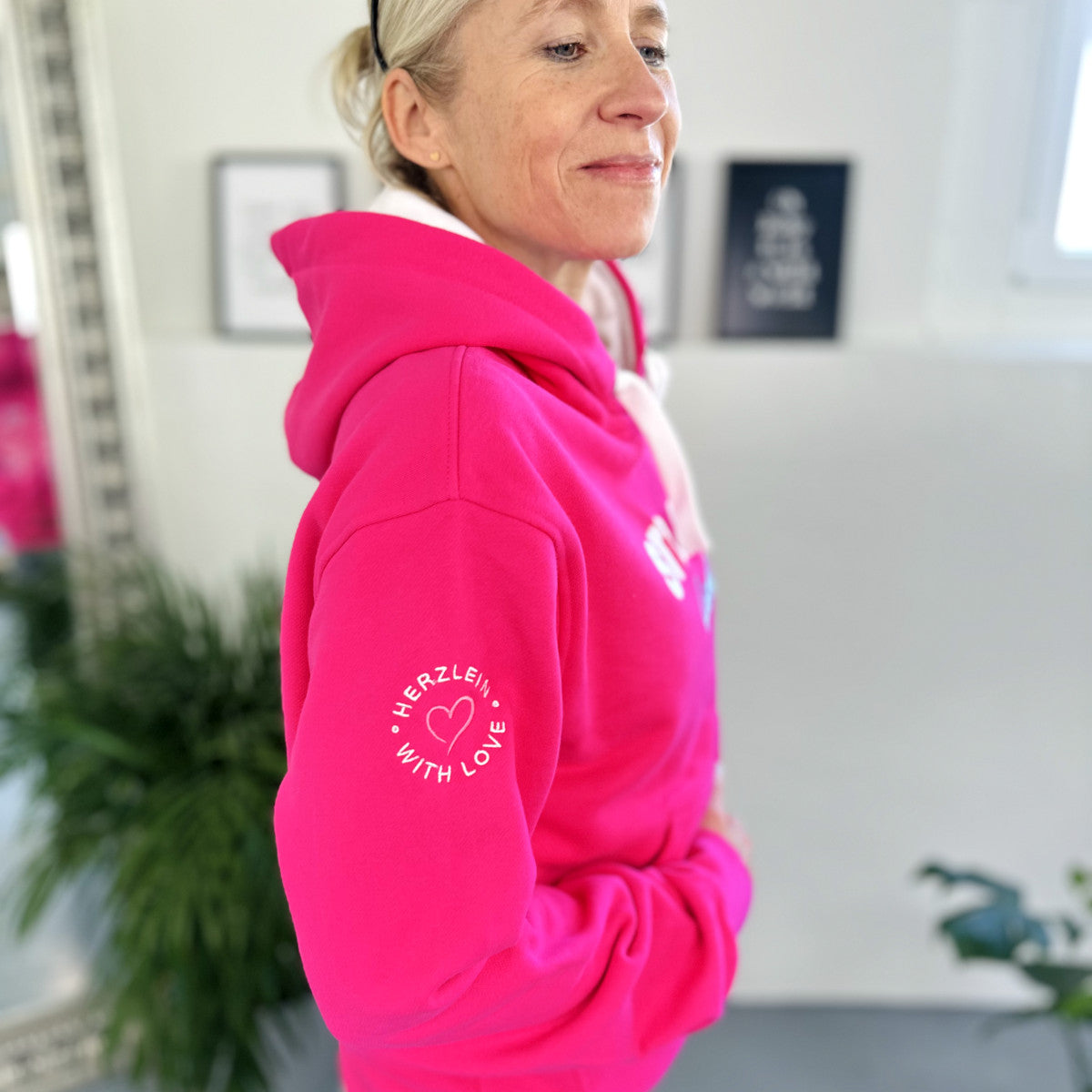 Herzlein® Hoodie "Strandliebe" in Pink
