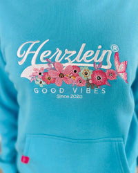 Herzlein® Hoodie "Vintage" in Himmelblau