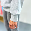 Herzlein® Hoodie in Hellgrau meliert