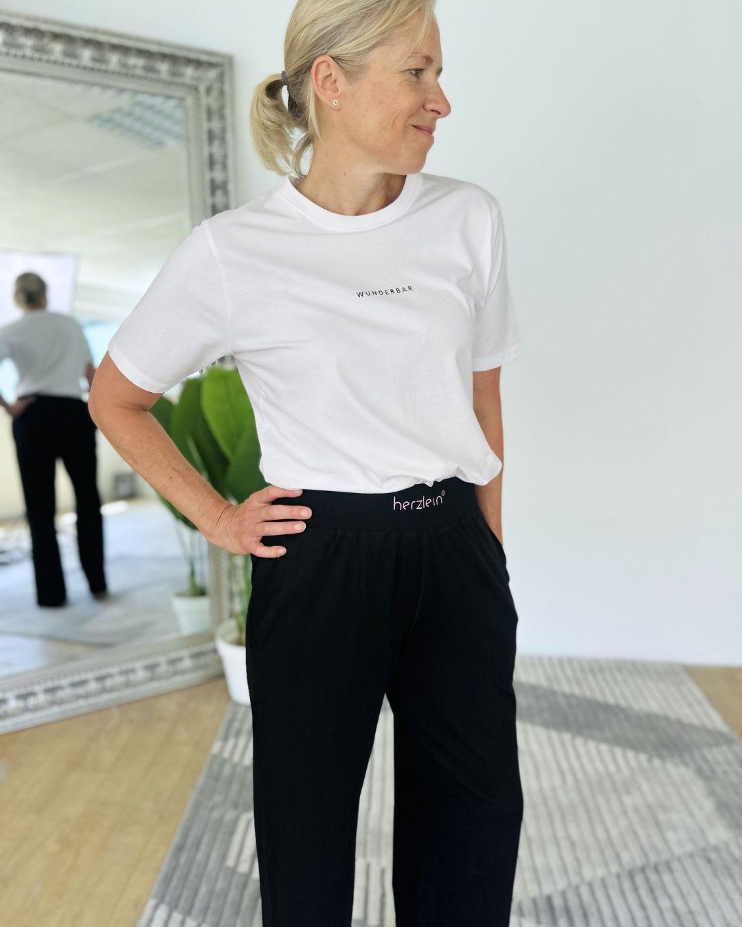 Herzlein® Lounge Hose in Schwarz