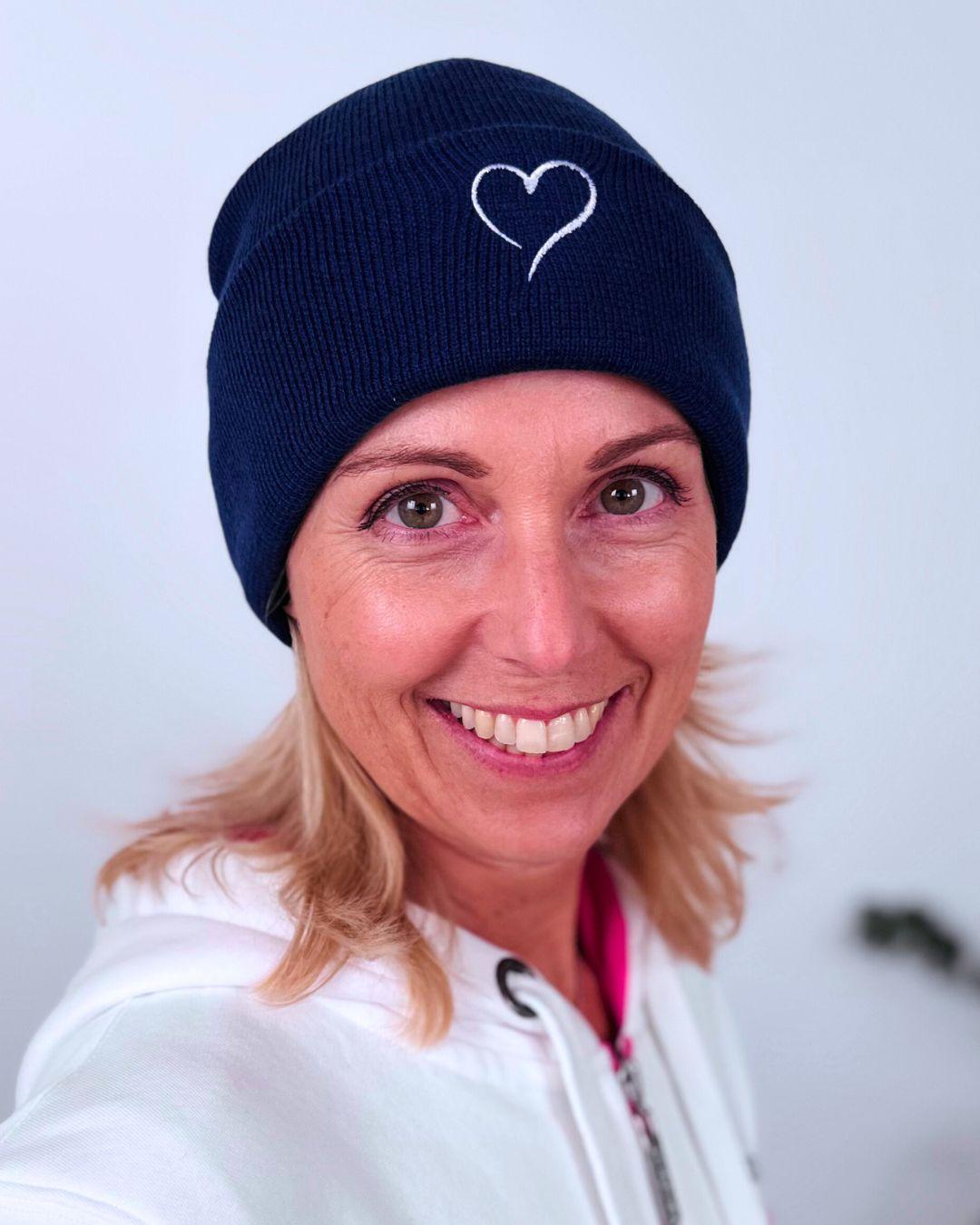 Herzlein® Merino Mütze in Navy