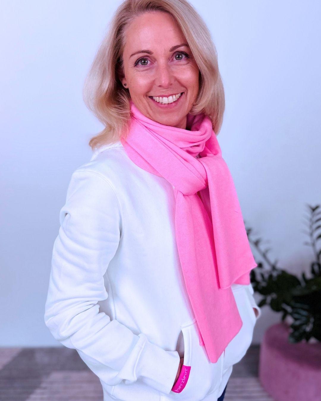 Herzlein® Merino Schal in Rosa