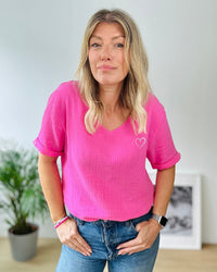 Herzlein® Musselin Shirt in Rosa
