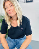 Herzlein® Musselin Shirt in Schwarz