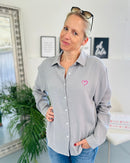 Herzlein® Musselin Bluse in Hell Grau