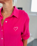 Herzlein® Musselin Bluse in Pink