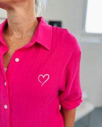 Herzlein® Musselin Bluse in Pink