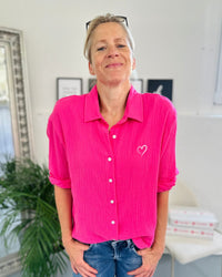 Herzlein® Musselin Bluse in Pink
