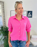 Herzlein® Musselin Bluse in Fuchsia