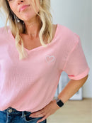 Herzlein® Musselin Shirt in Alt Rosa