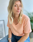 Herzlein® Musselin Shirt in Apricot