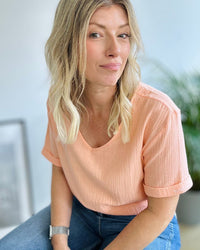 Herzlein® Musselin Shirt in Apricot