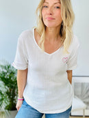 Herzlein® Musselin Shirt in Creme