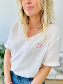 Herzlein® Musselin Shirt in Creme