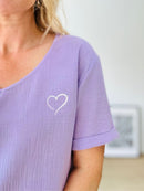 Herzlein® Musselin Shirt in Lavendel