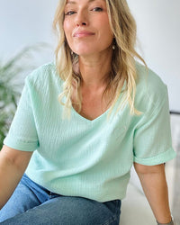 Herzlein® Musselin Shirt in Mint