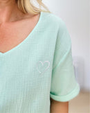 Herzlein® Musselin Shirt in Mint