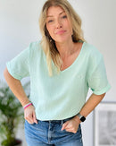 Herzlein® Musselin Shirt in Mint