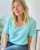 Herzlein® Musselin Shirt in Türkis