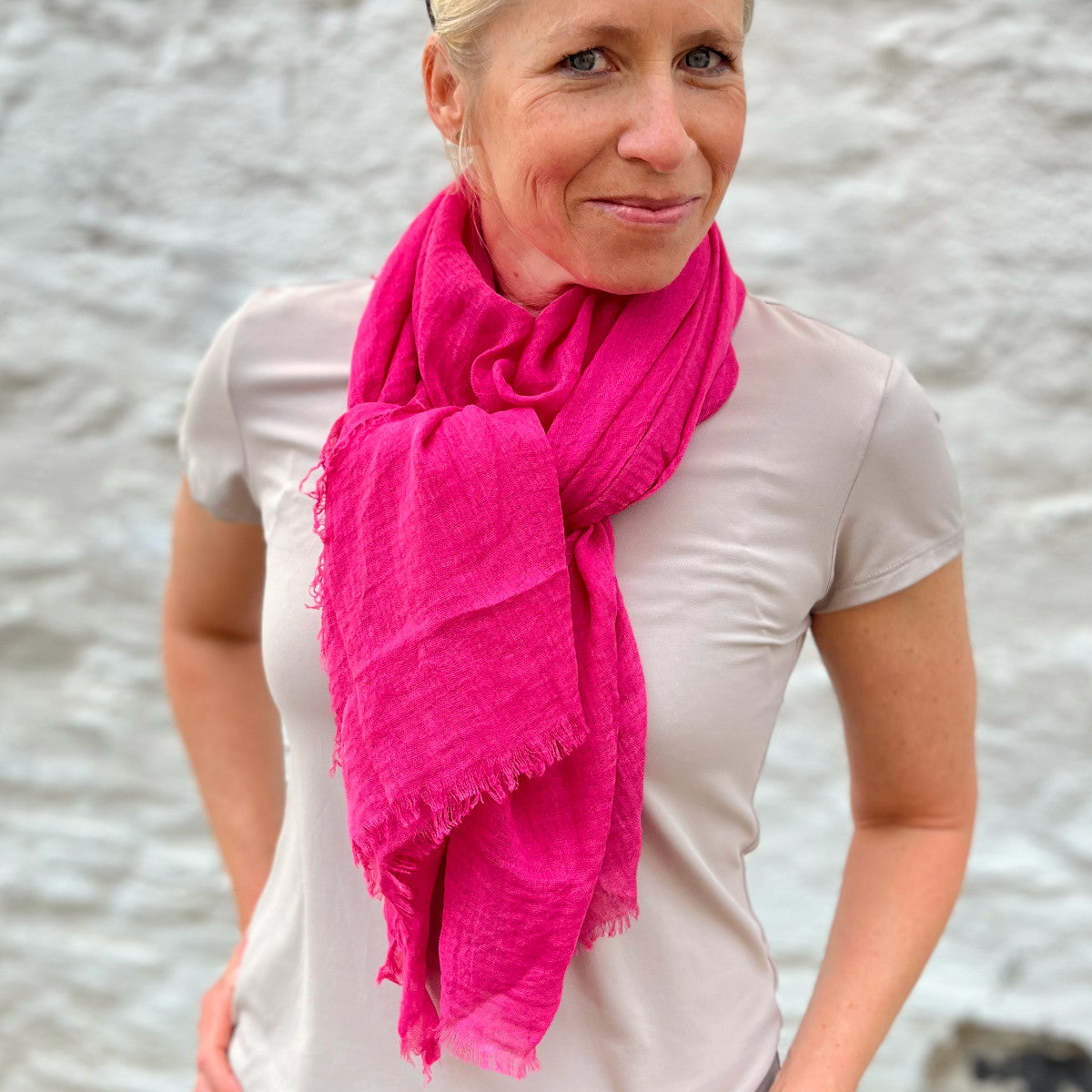 Herzlein® Musselin Halstuch in Pink