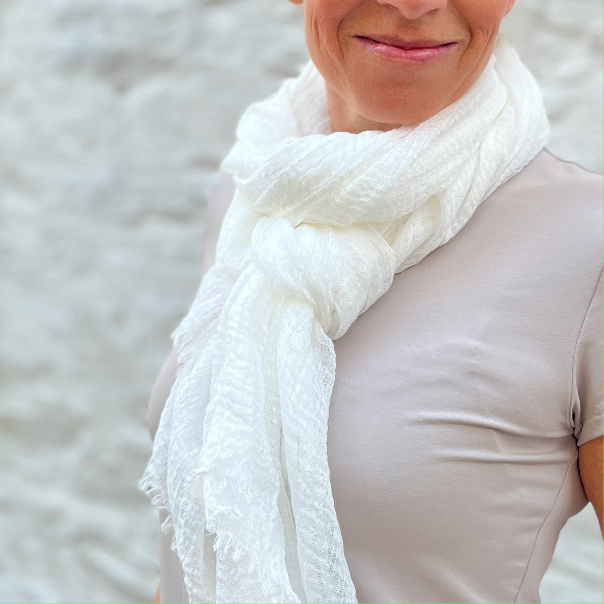 Herzlein® Musselin Halstuch in Weiss