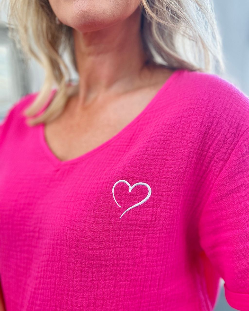 Herzlein® Musselin Shirt in Pink