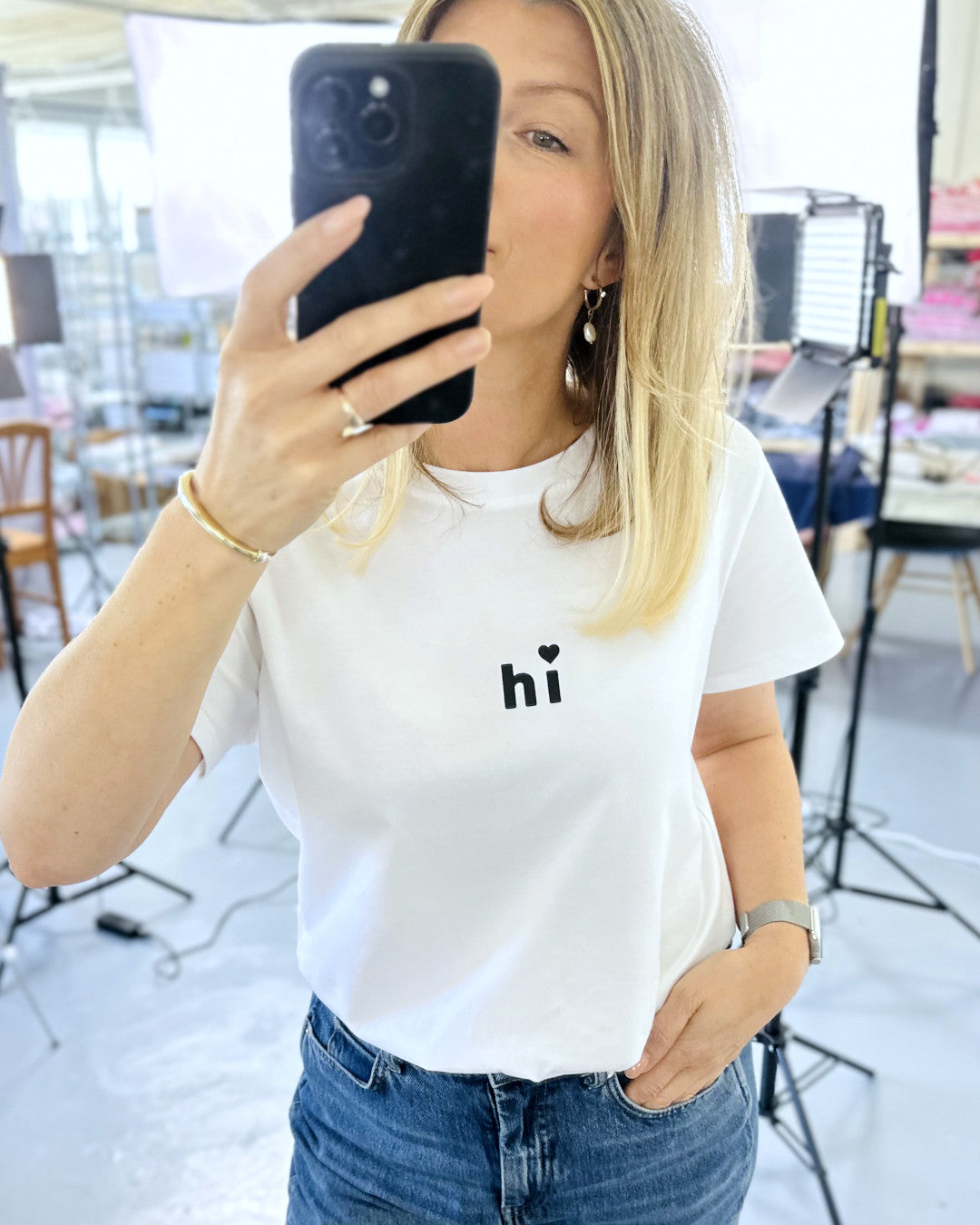 Herzlein® T-Shirt Essentials - "HI 🤍"